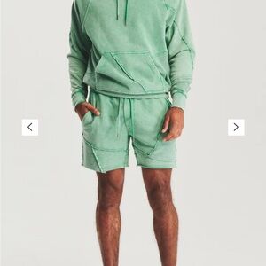 SER.O.YA‎ Men’s Medium Dax Shorts Green NWT! Knit distressed streetwear